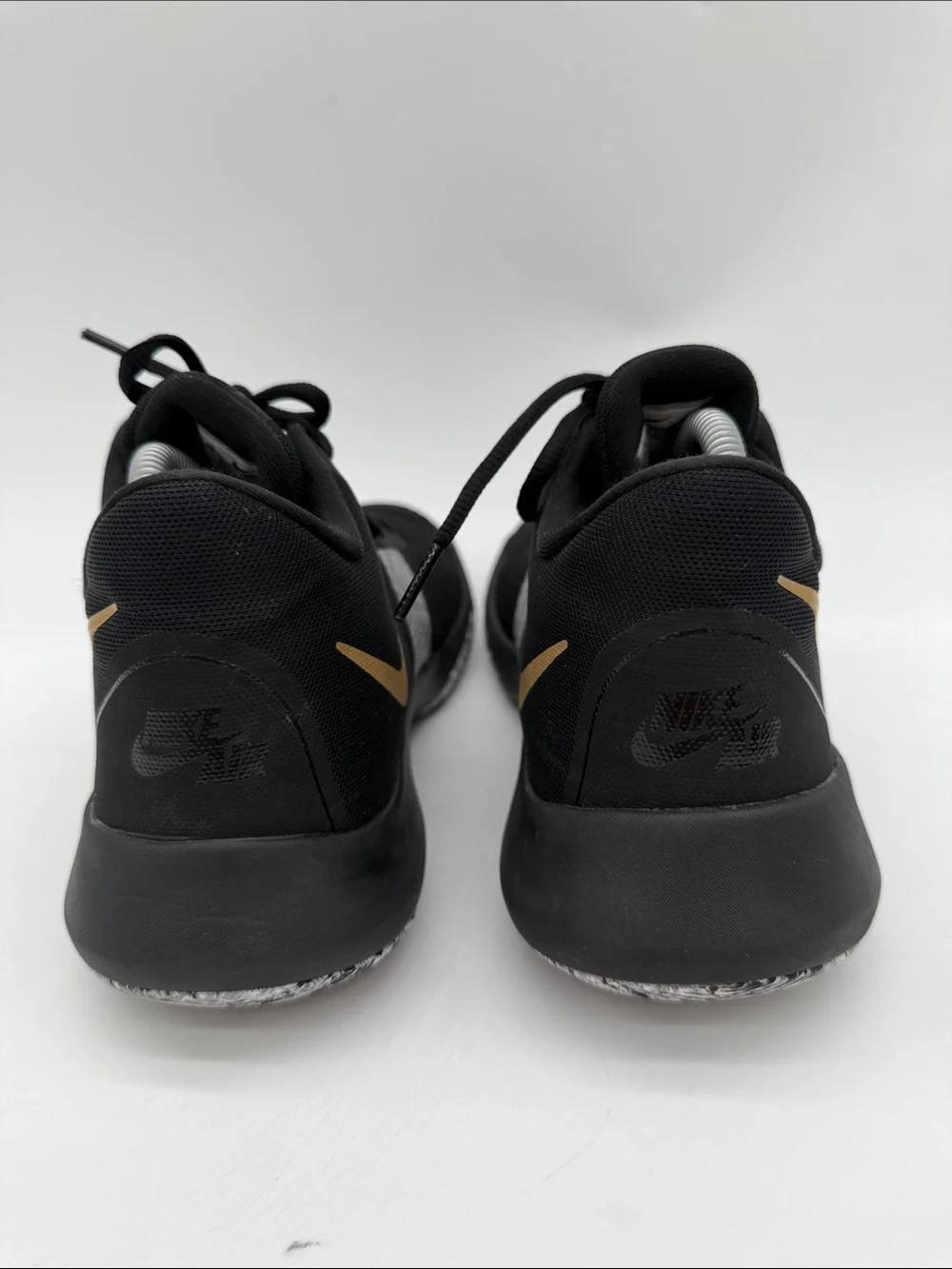 NIKE Air Precision II NBK Black/Metallic Gold B-Ball Trainer Mens 7.5 AA706-090